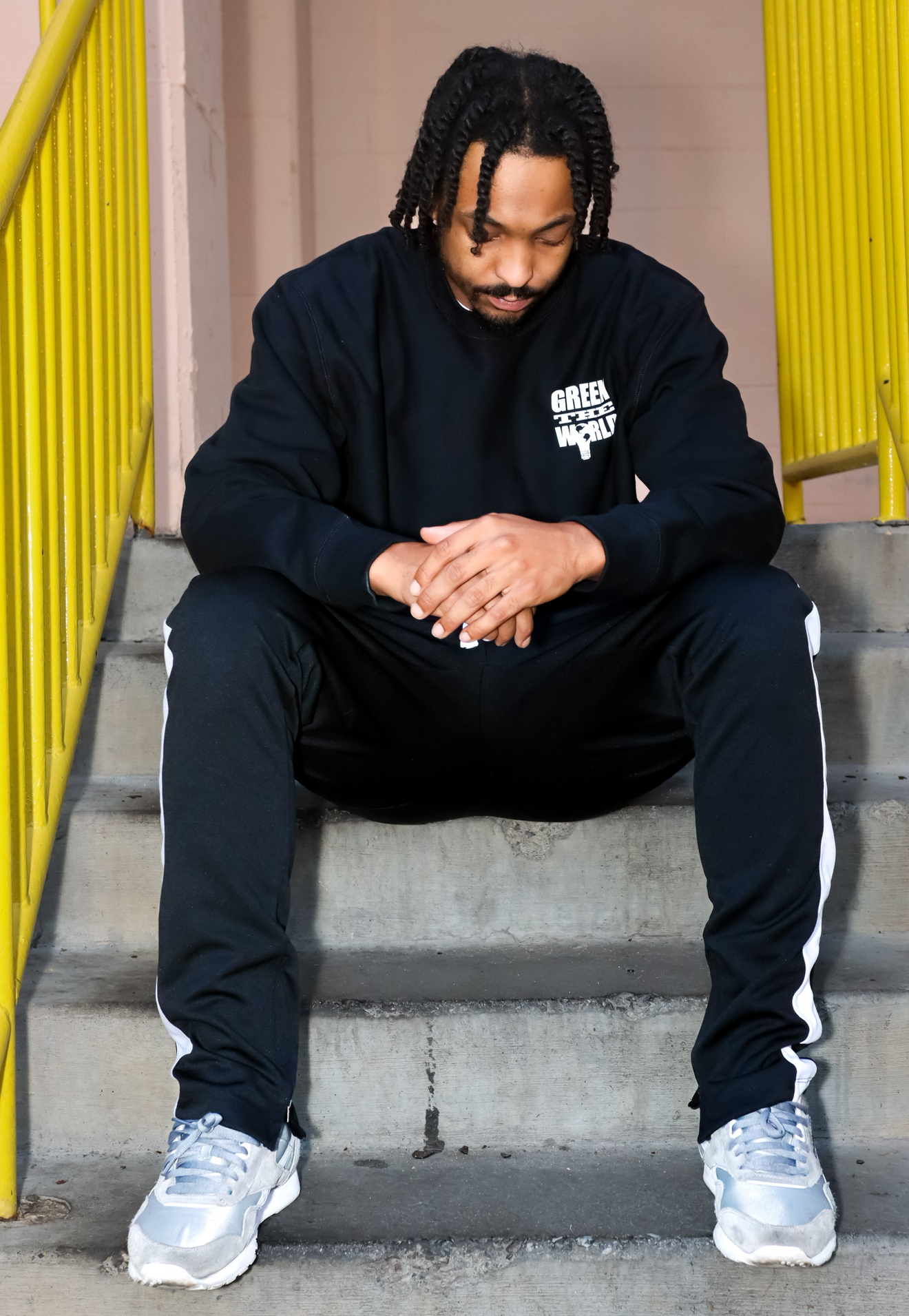 GTW FALL 2025 – Black Crew : Black Track Pants 2